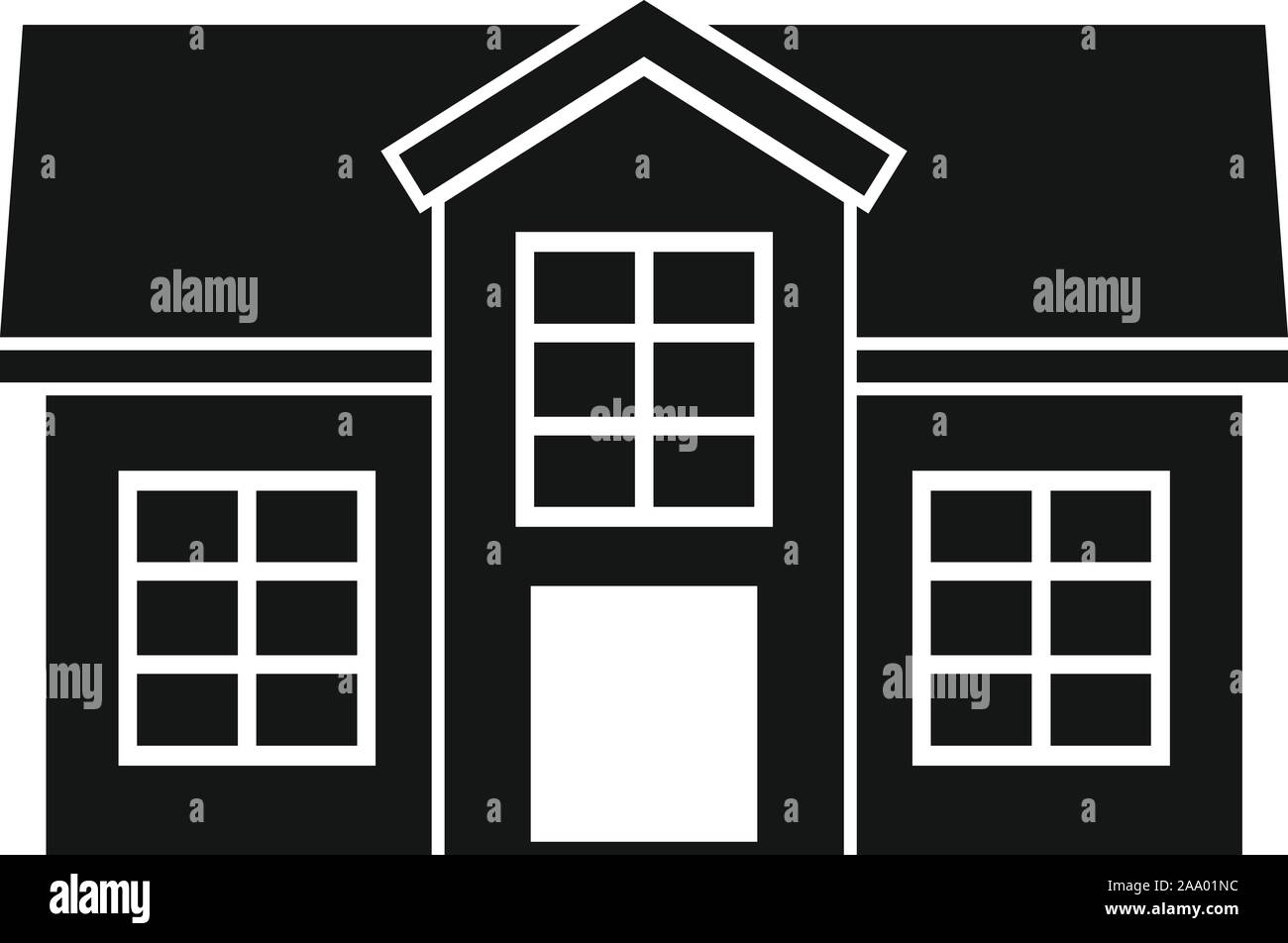 Office Front Facade And Roof Black And White Stock Photos