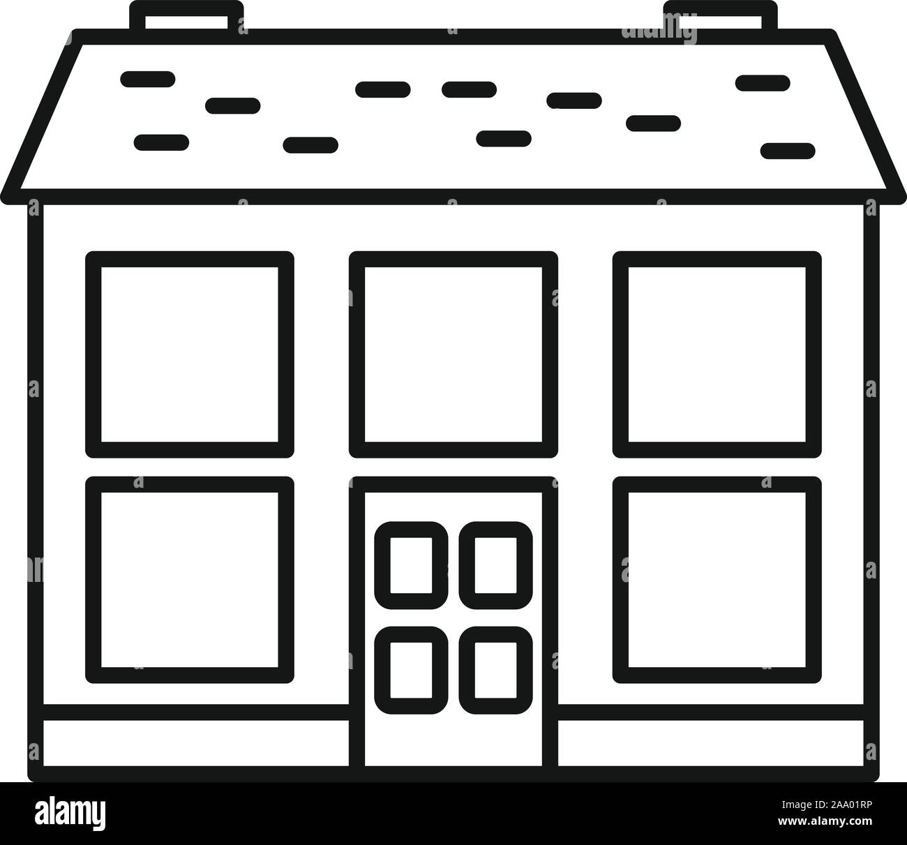 Cottage icon. Outline cottage vector icon for web design isolated on ...