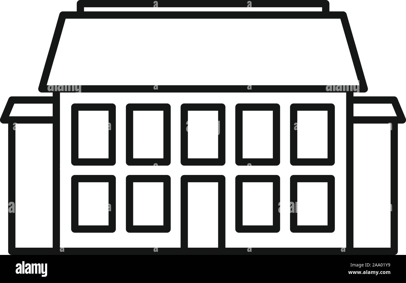 Cabana cottage icon. Outline cabana cottage vector icon for web design ...