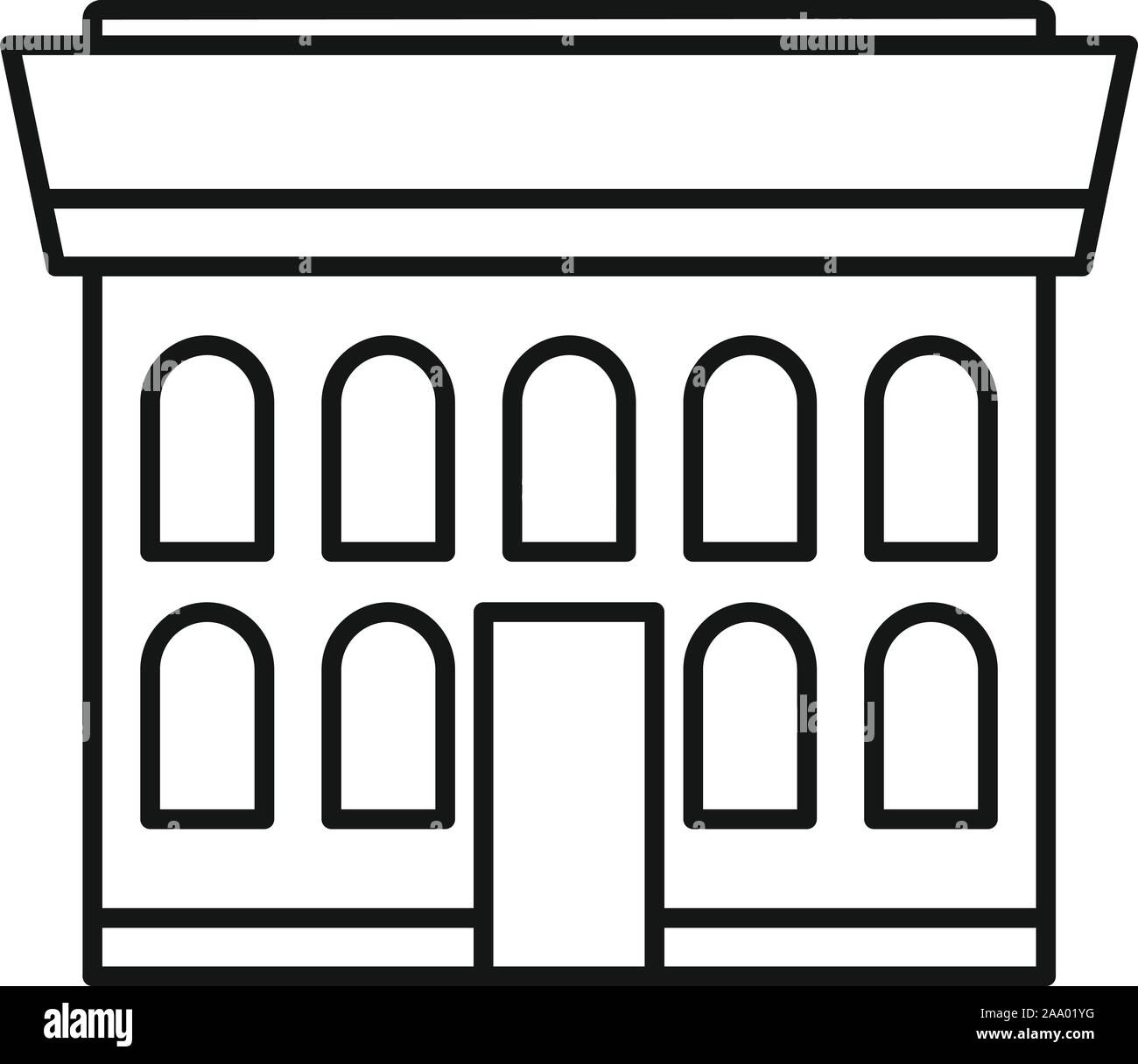 Chalet cottage icon. Outline chalet cottage vector icon for web design ...