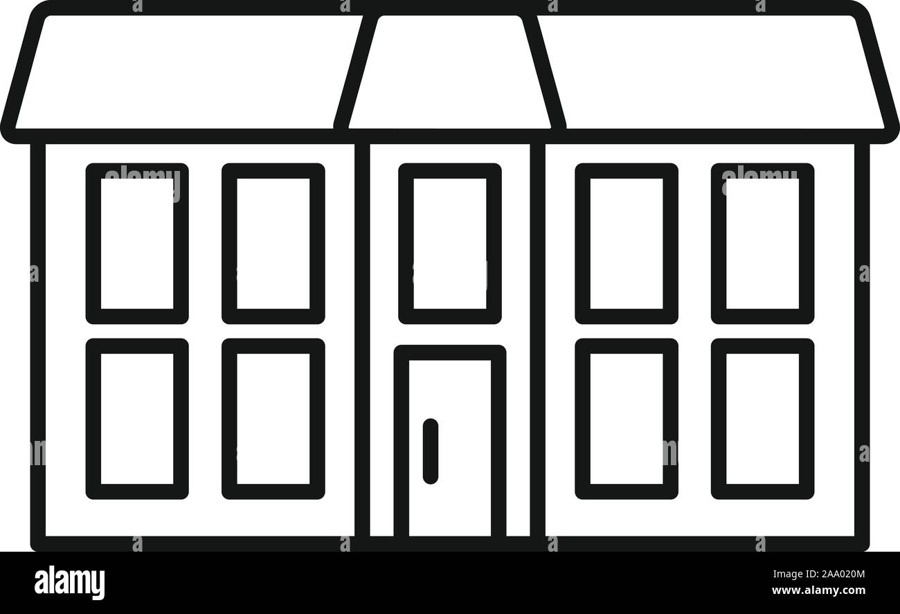 Old cottage icon. Outline old cottage vector icon for web design ...