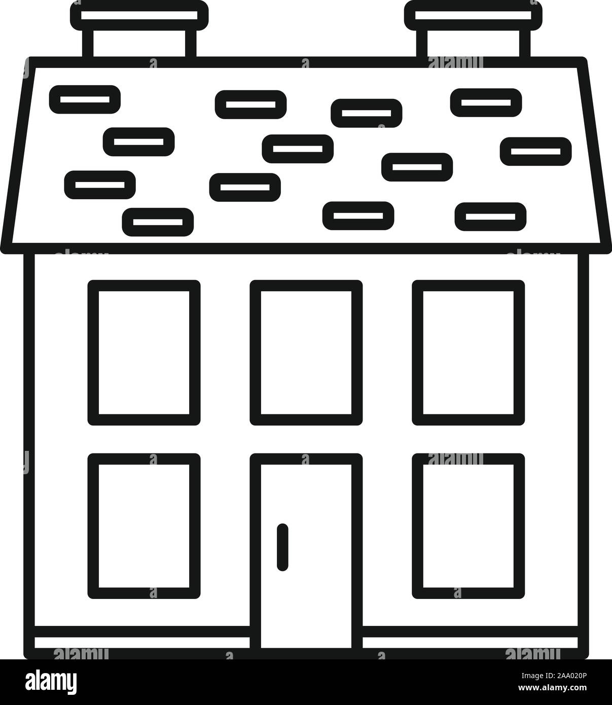 Roof cottage icon. Outline roof cottage vector icon for web design ...