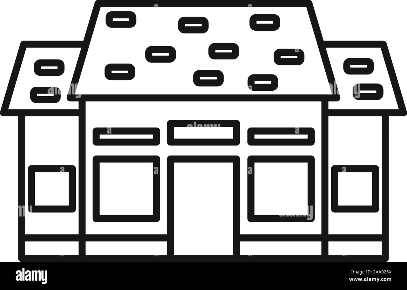 Town cottage icon. Outline town cottage vector icon for web design ...