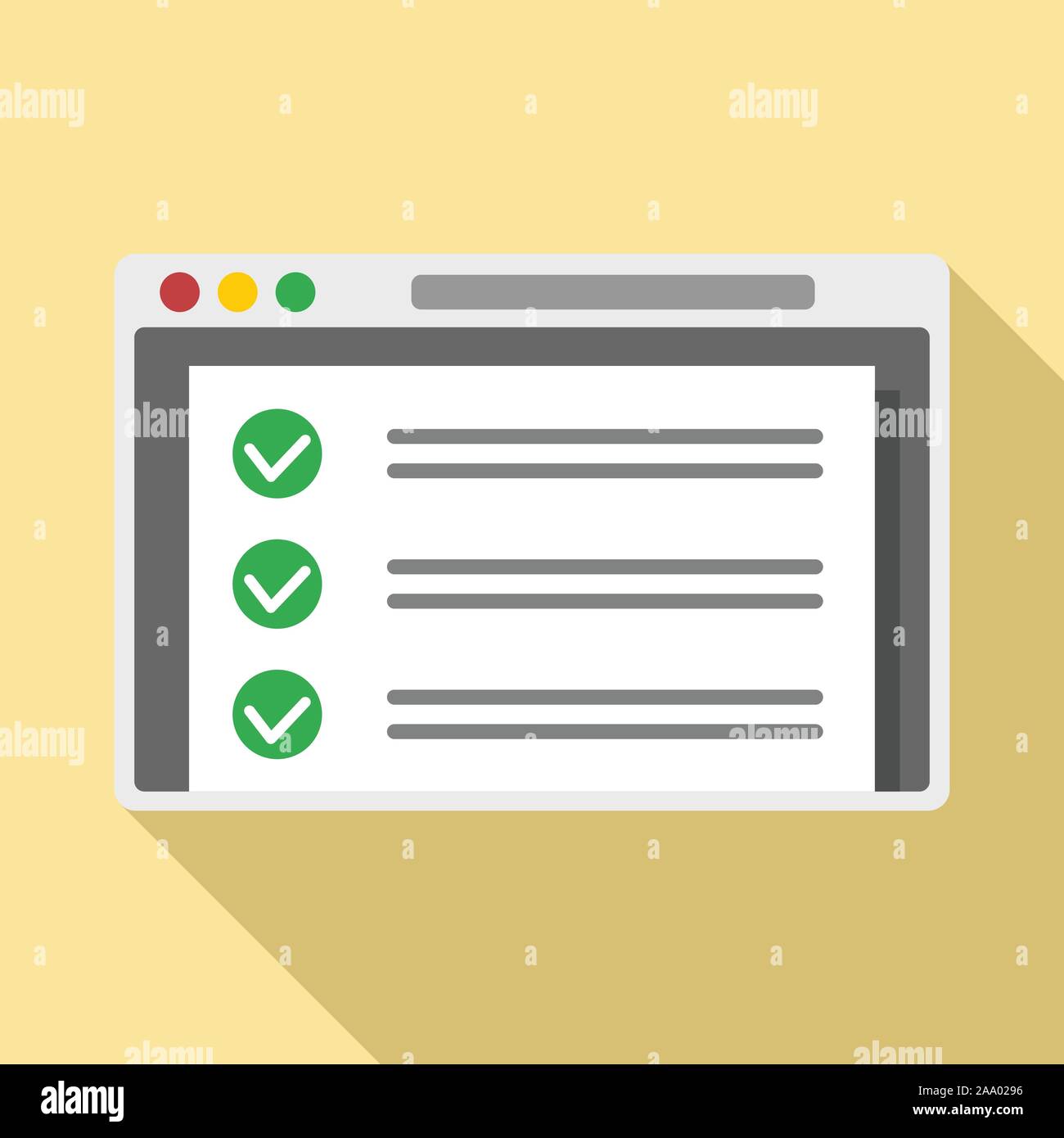 Online checklist icon. Flat illustration of online checklist vector ...