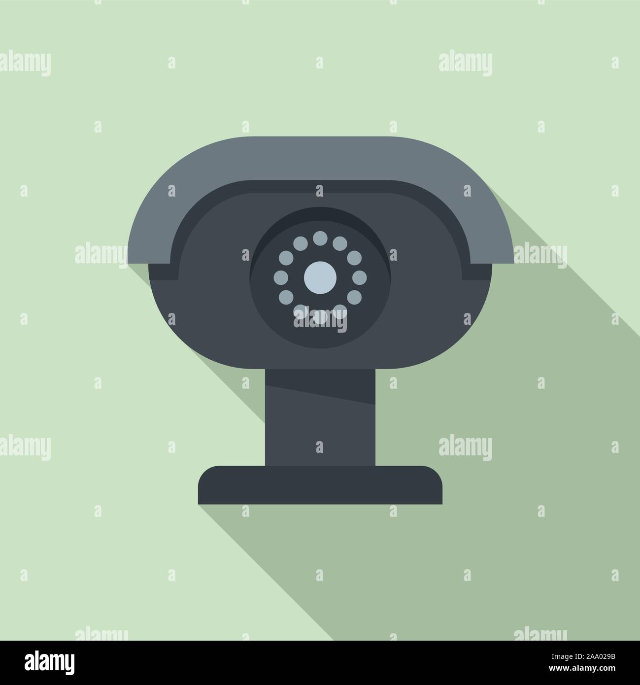 Security camera icon. Flat illustration of security camera vector icon ...