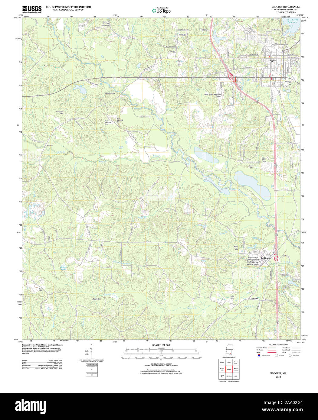 Map of wiggins mississippi Cut Out Stock Images & Pictures Alamy