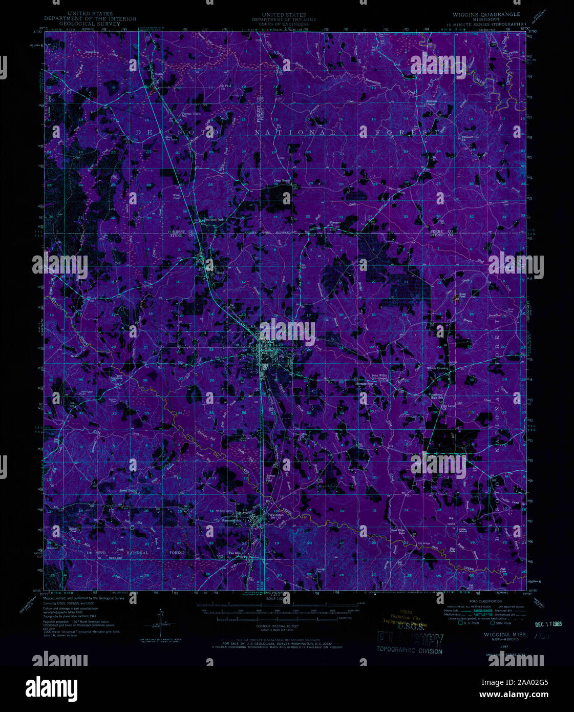 Map of wiggins mississippi hires stock photography and images Alamy