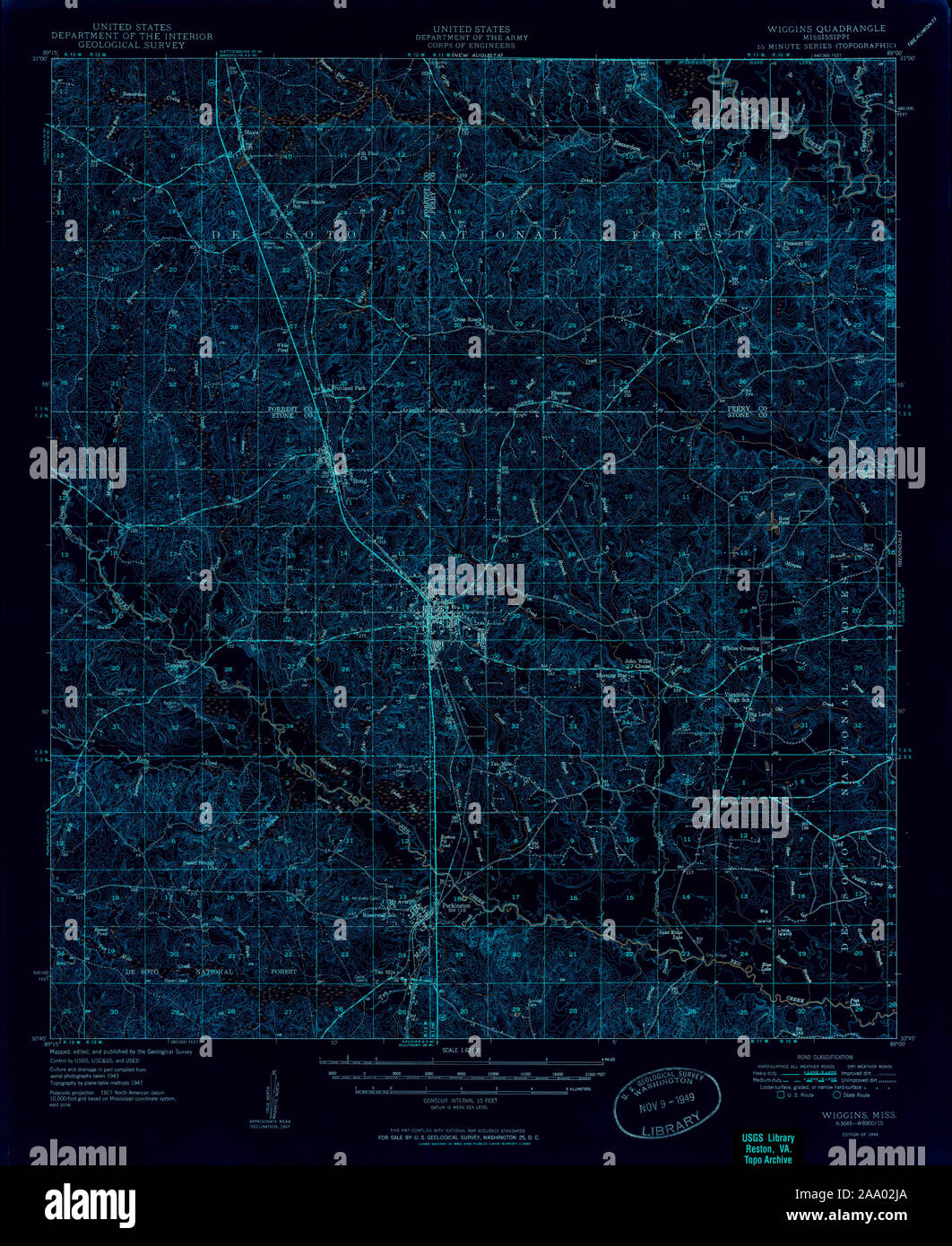 Map of wiggins mississippi hires stock photography and images Alamy