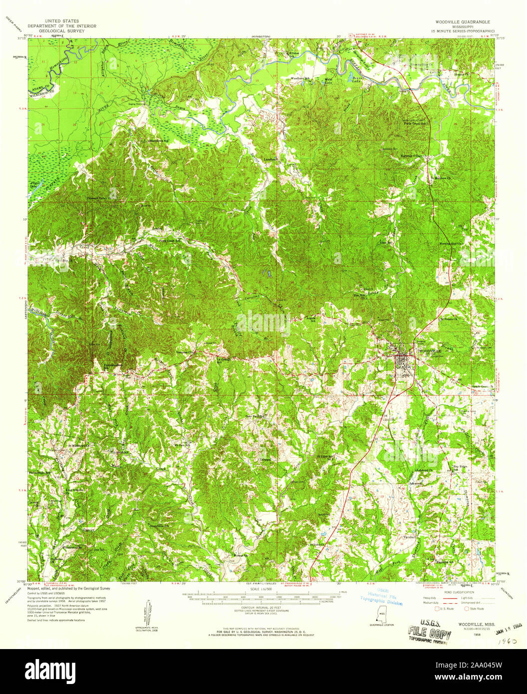 Map of woodville mississippi hires stock photography and images Alamy