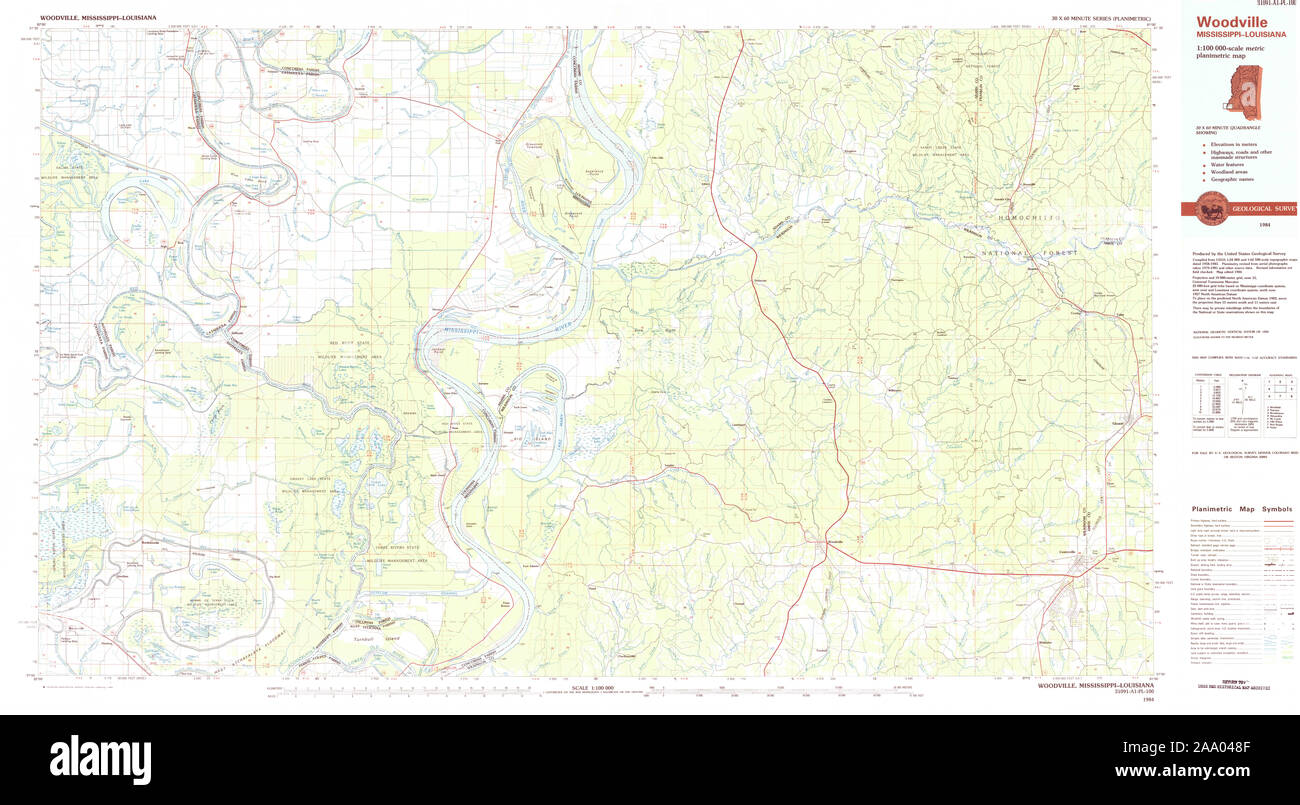 Map of woodville mississippi Cut Out Stock Images & Pictures Alamy