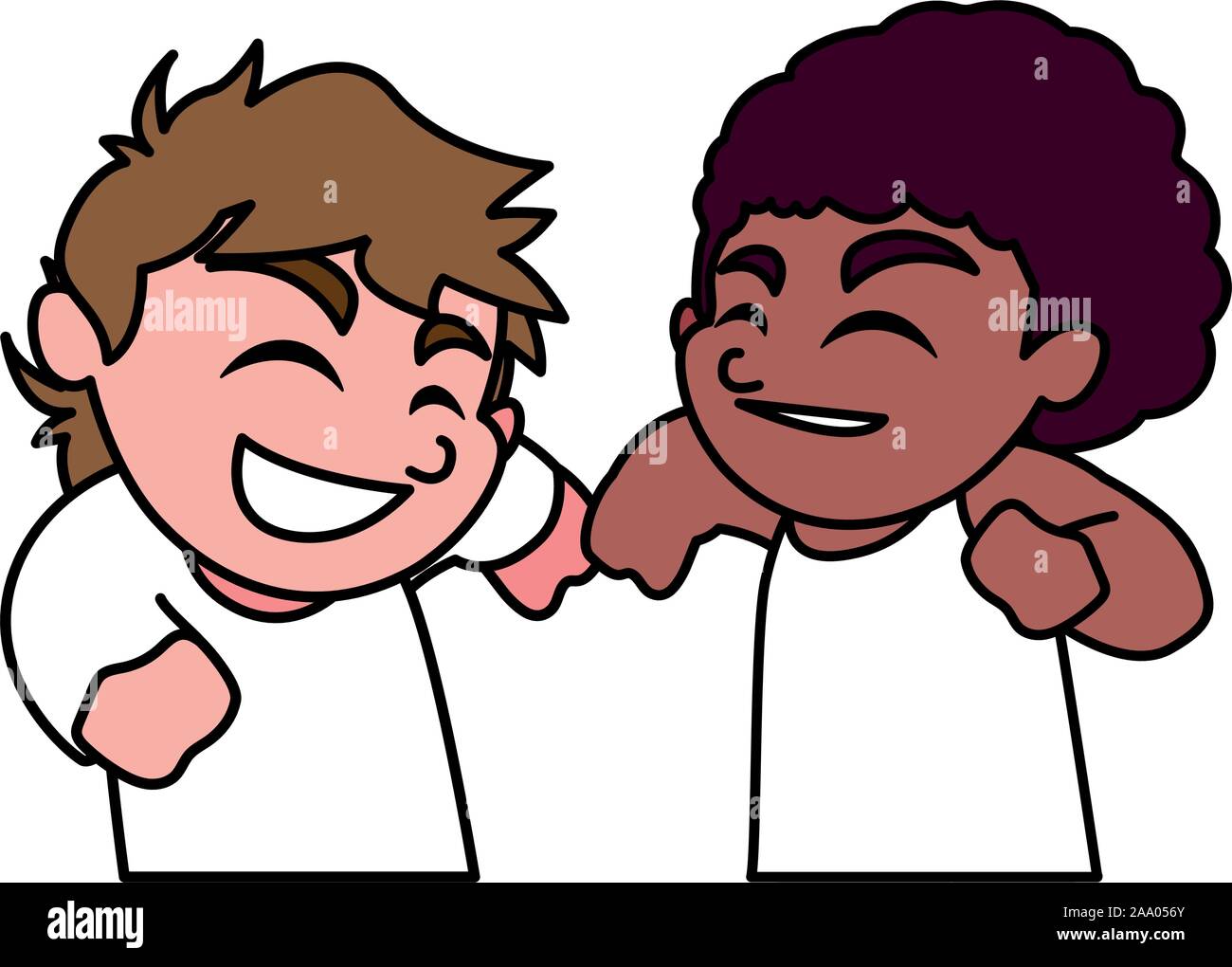 boys smiling on white background vector illustration design Stock ...