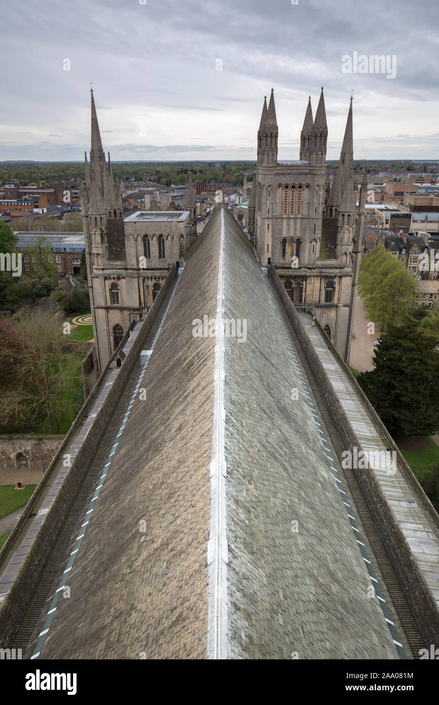 Roof of Peterborough Cathedral, Cambridgeshire, UK Stock Photo - Alamy