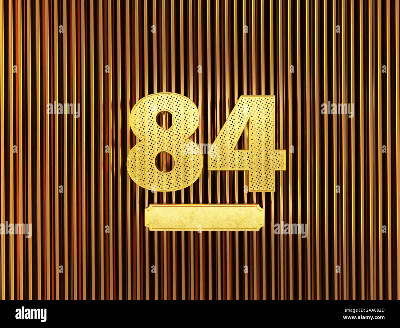 Yellow Metallic Number 24 On White Stock Illustration 213261634