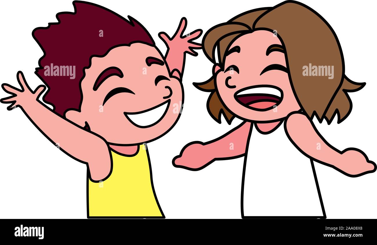 boys smiling on white background vector illustration design Stock ...