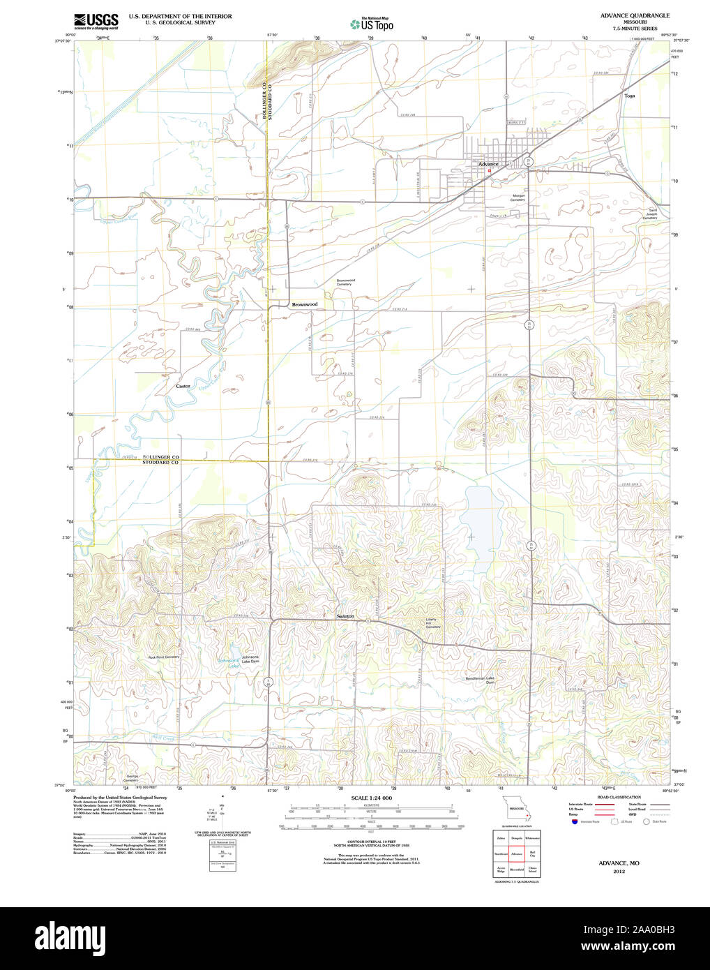 Advance missouri map hires stock photography and images Alamy
