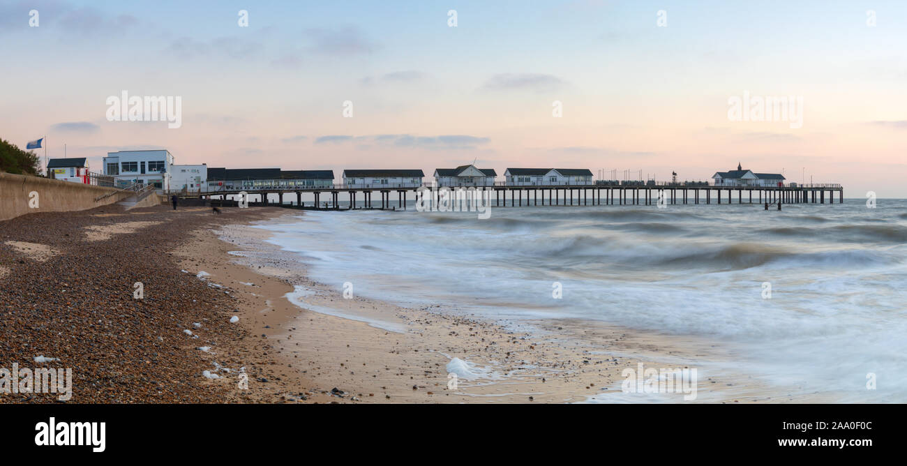 Rough Sea, Southwold, Suffolk, East Anglia, UK Stock Photo