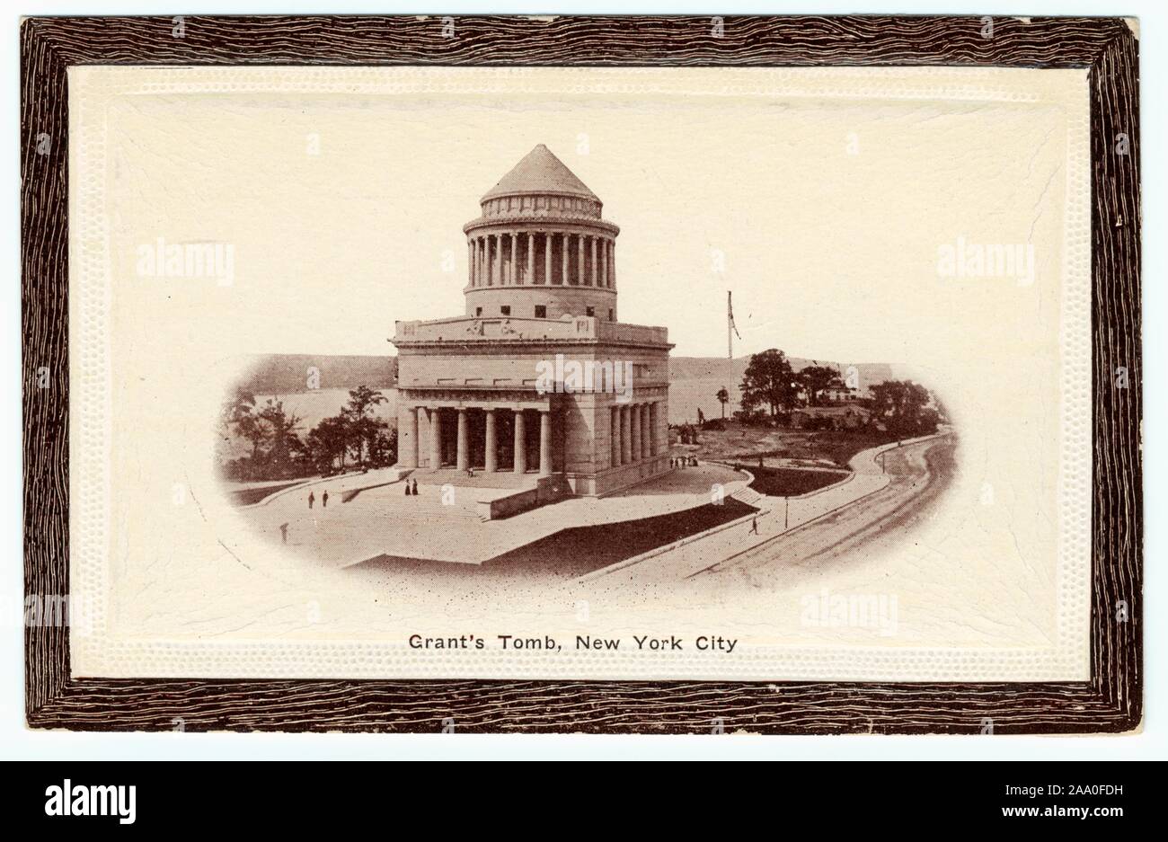 Engraved postcard of the General Grant National Memorial at Riverside Drive and West 122nd Street, Morningside Heights, Manhattan, New York City, 1910. From the New York Public Library. () Stock Photo