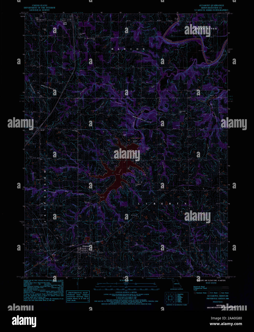 Altamont missouri map hires stock photography and images Alamy