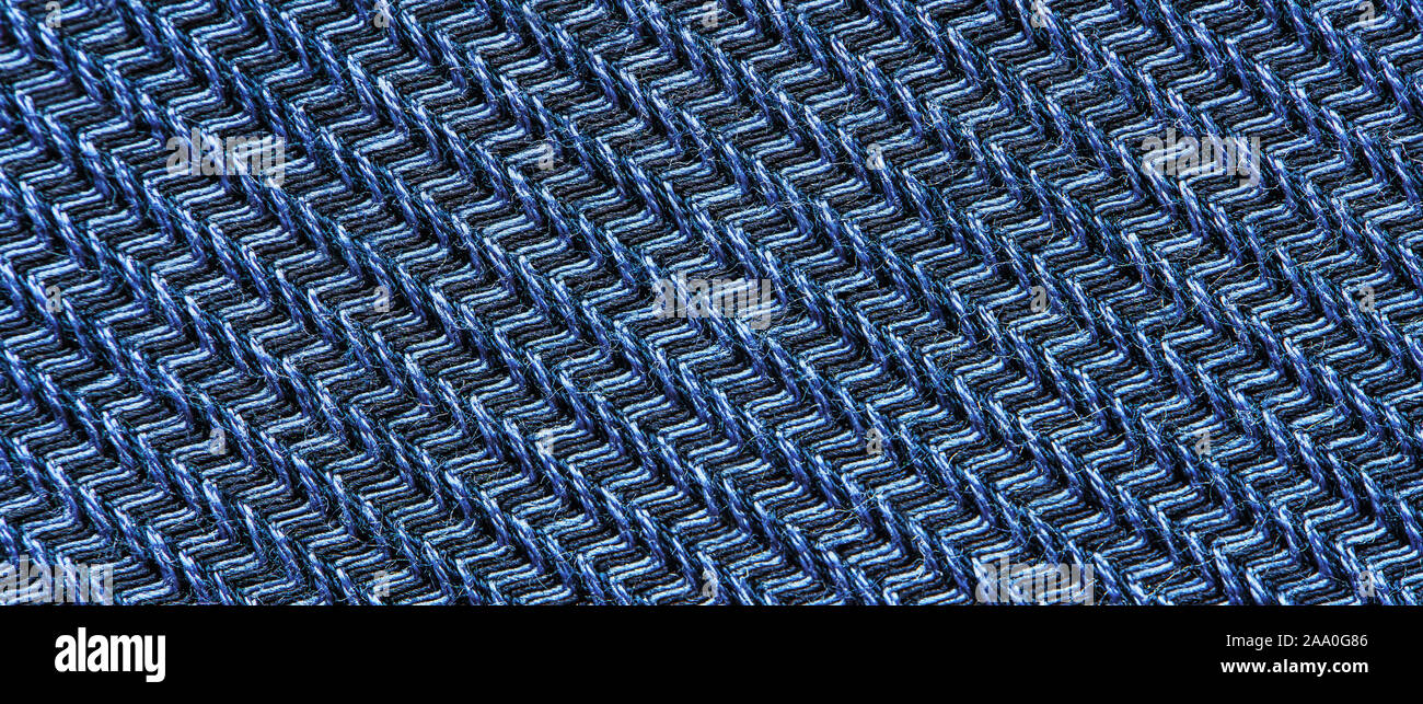 Blue fabric texture. Textile background Stock Photo