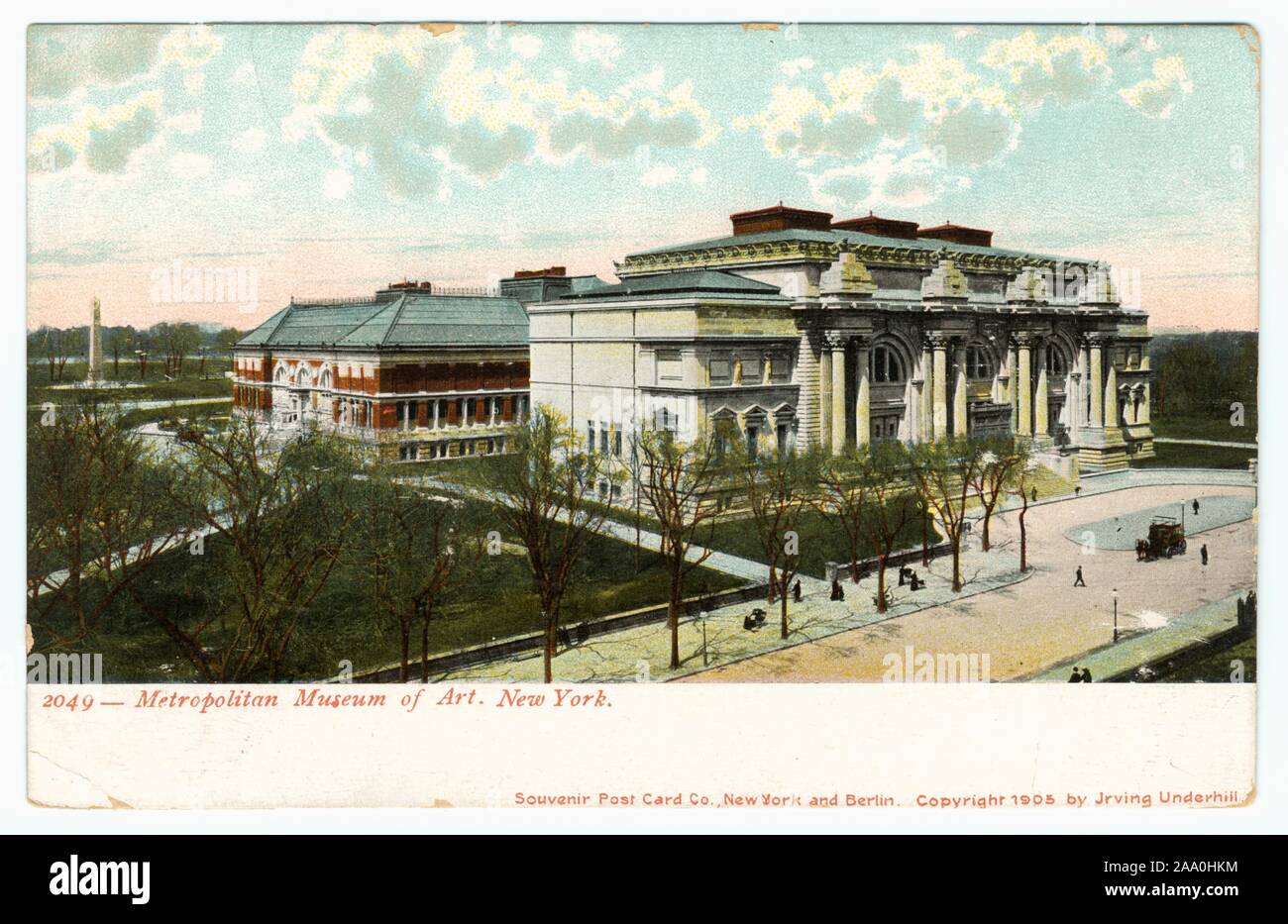 Illustrated postcard of the the Metropolitan Museum of Art, New York City, copyright by Irving Underhill, published by Souvenir Post Card Co, 1905. From the New York Public Library. () Stock Photo