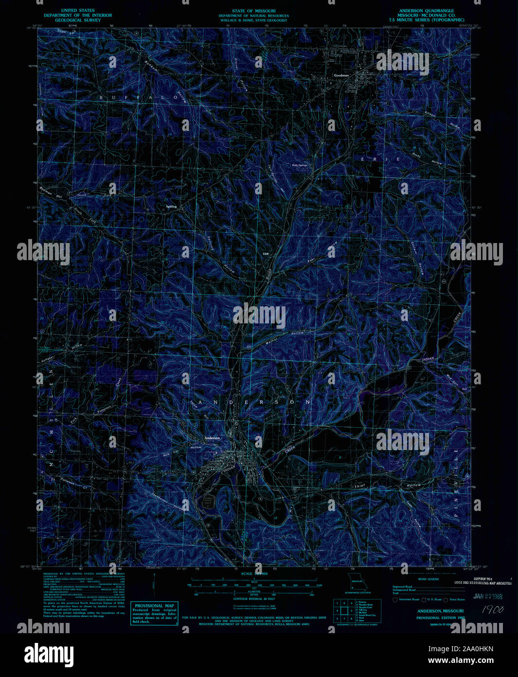 Map of anderson missouri hires stock photography and images Alamy