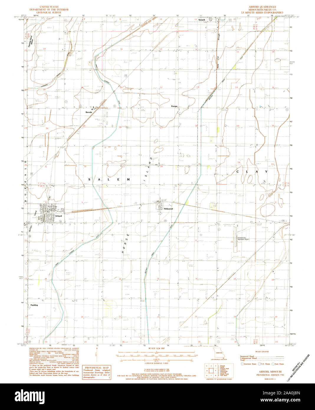 Map of arbyrd missouri hires stock photography and images Alamy