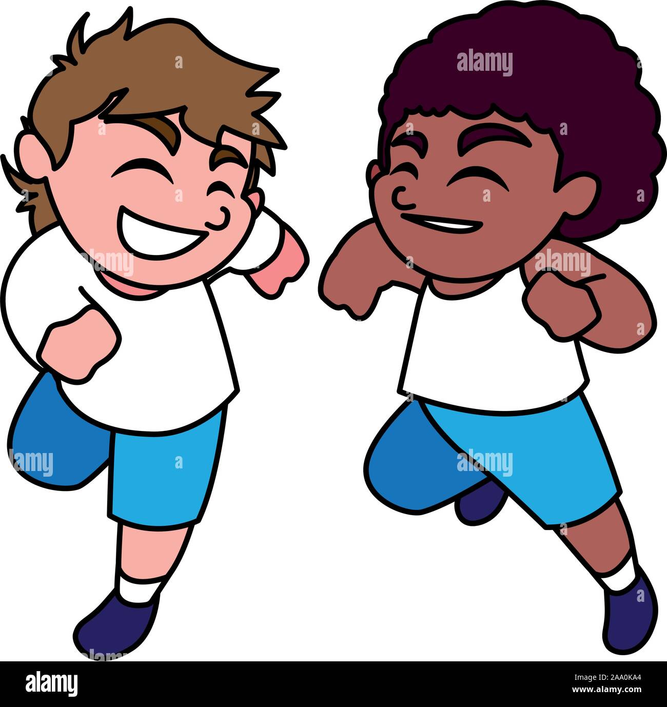 boys smiling on white background vector illustration design Stock ...