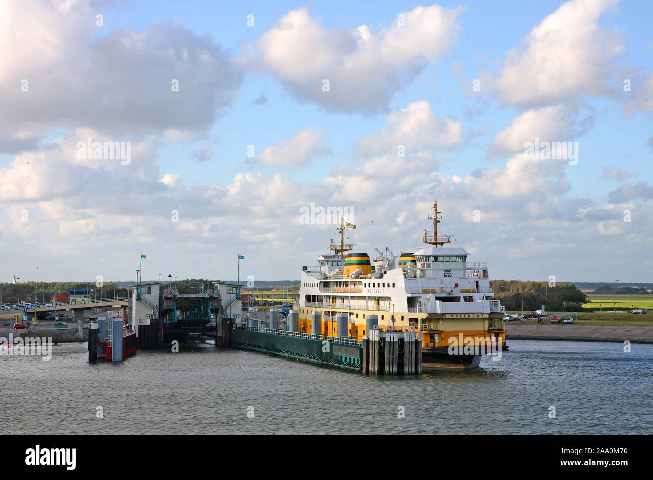 Faehrhafen der Insel Texel Stock Photo