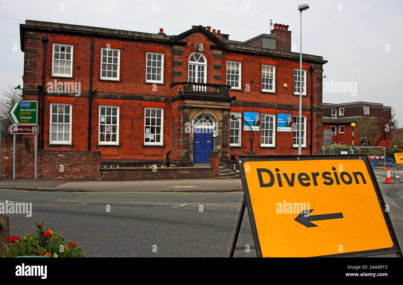 Conservative HQ Tatton ward, Conservative Club, Manchester Rd, Knutsford, Cheshire, England,UK WA16 0LT, now OKA furniture store Stock Photo