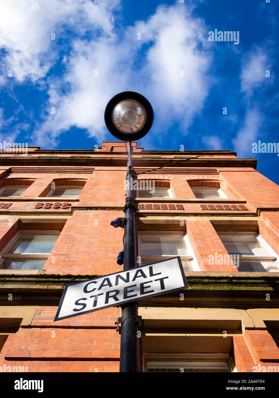 Canal Street sign in the gay village in Manchester UK Stock Photo