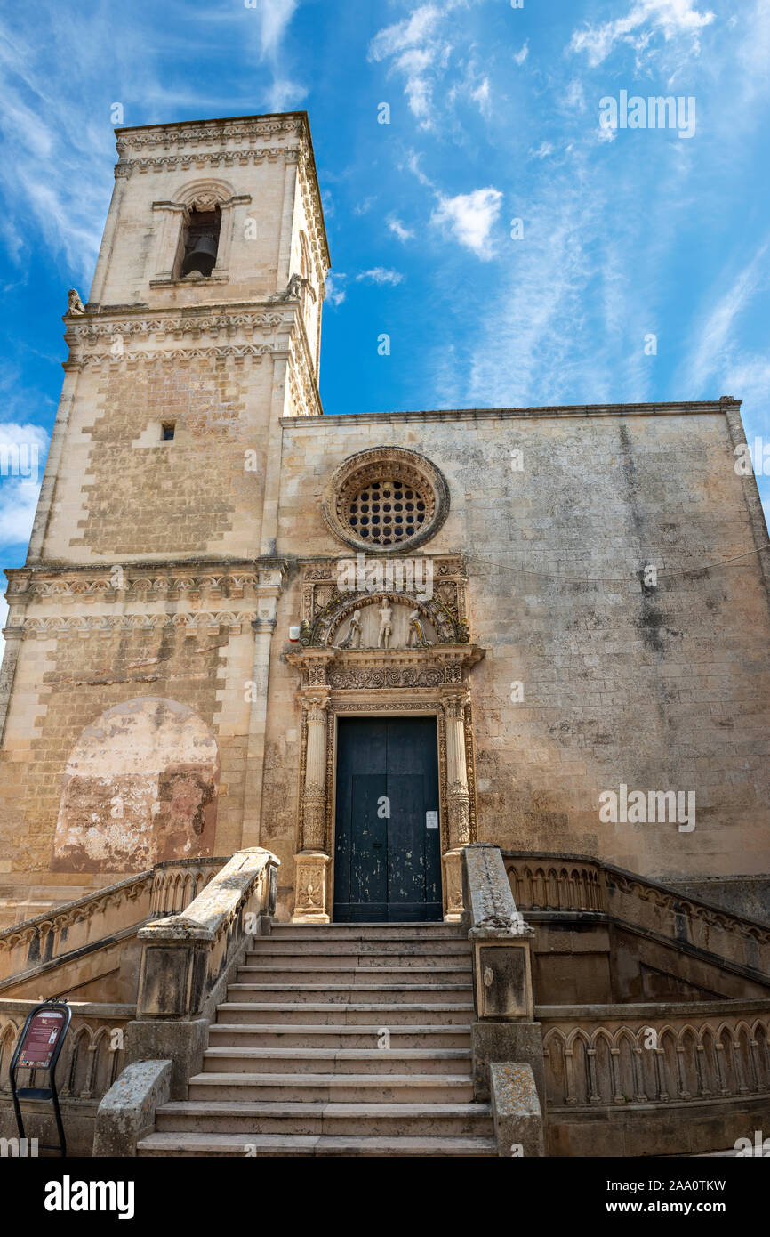 Chiesa di San Nicola Vescovo in Corigliano d'Otranto, Apulia (Puglia) in Southern Italy Stock Photo