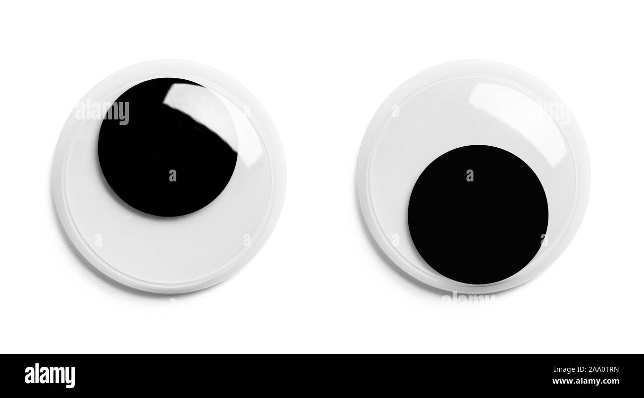 Crazy Googly Eyes Isolated on White Background Stock Photo Alamy