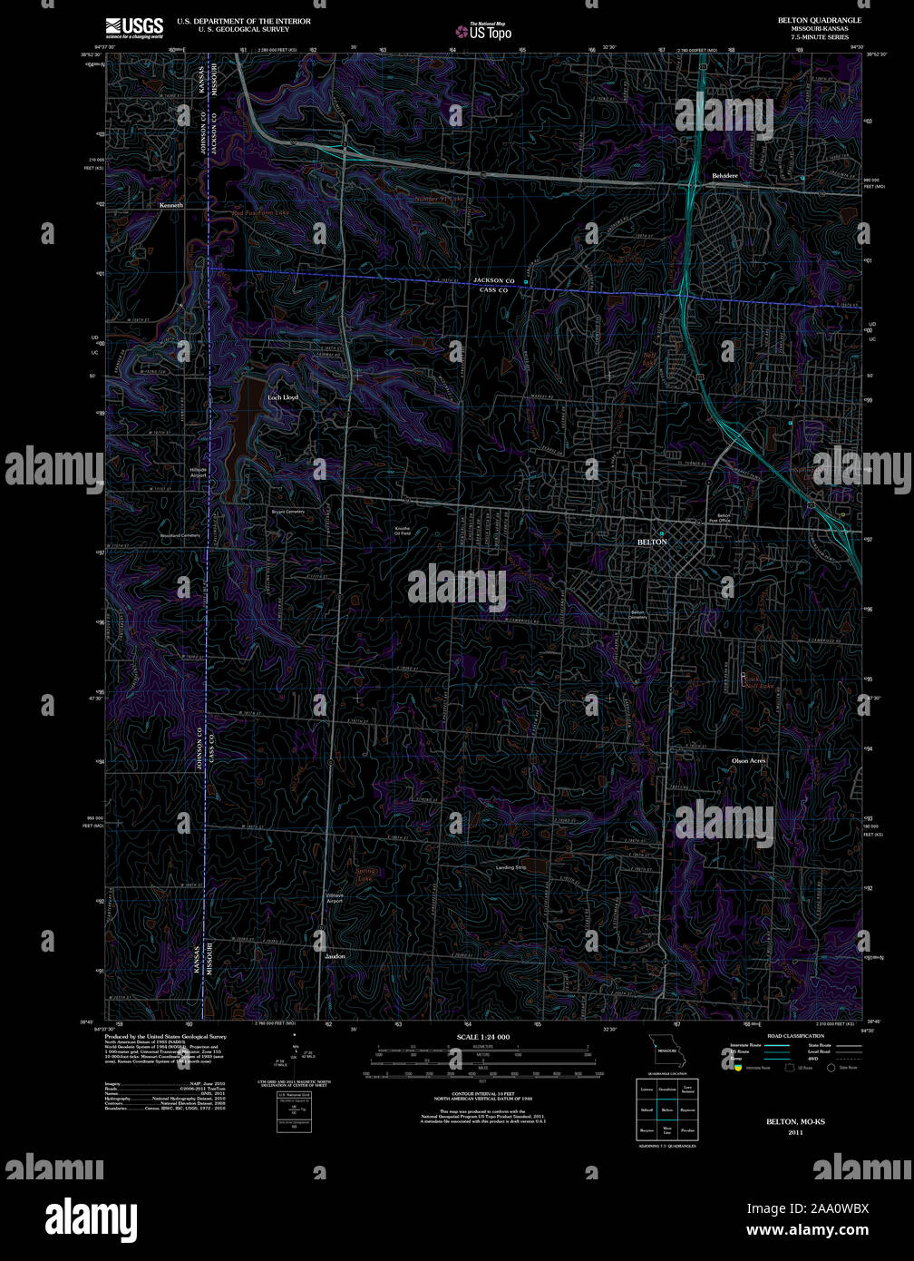Map of belton missouri hires stock photography and images Alamy