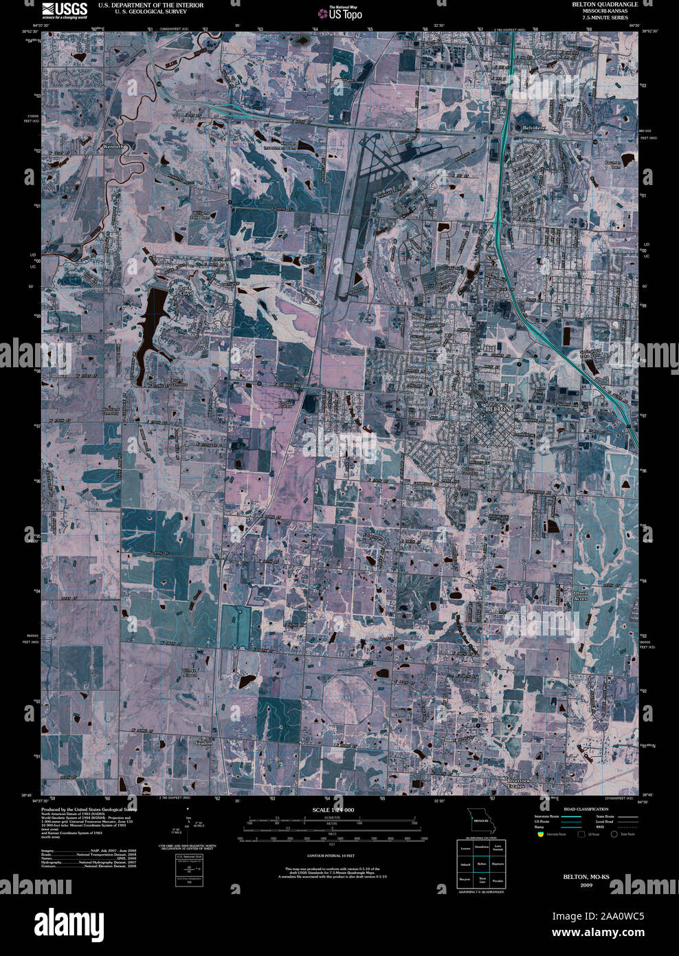 Map of belton missouri hires stock photography and images Alamy