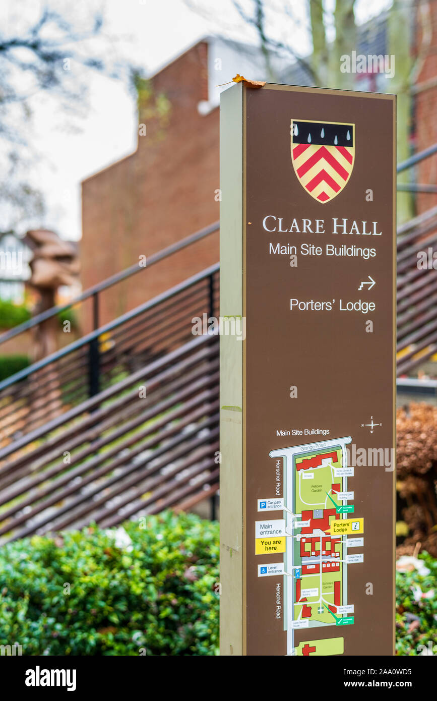 Clare Hall College, Cambridge University -  founded in 1966 Clare Hall is a college for advanced study, admitting only postgraduate students Stock Photo
