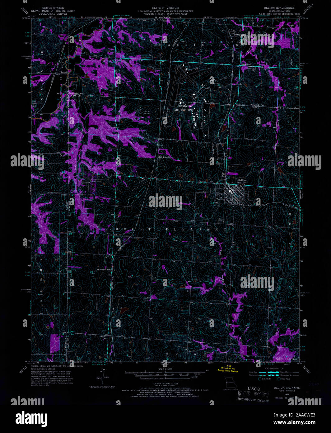 Belton missouri map hires stock photography and images Alamy