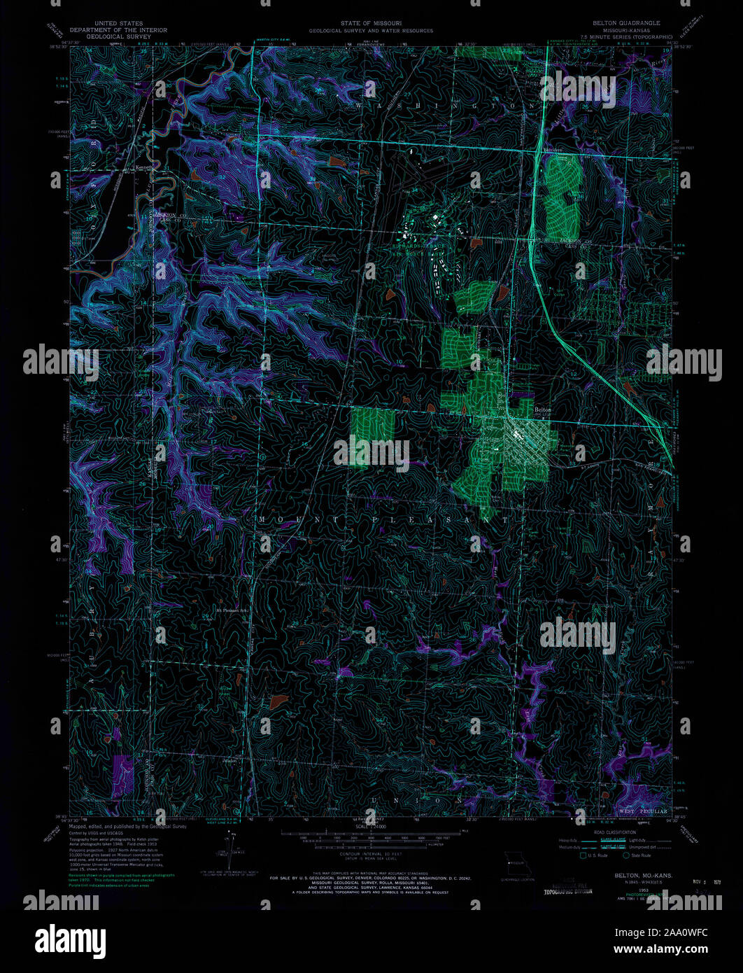 Map of belton missouri hires stock photography and images Alamy