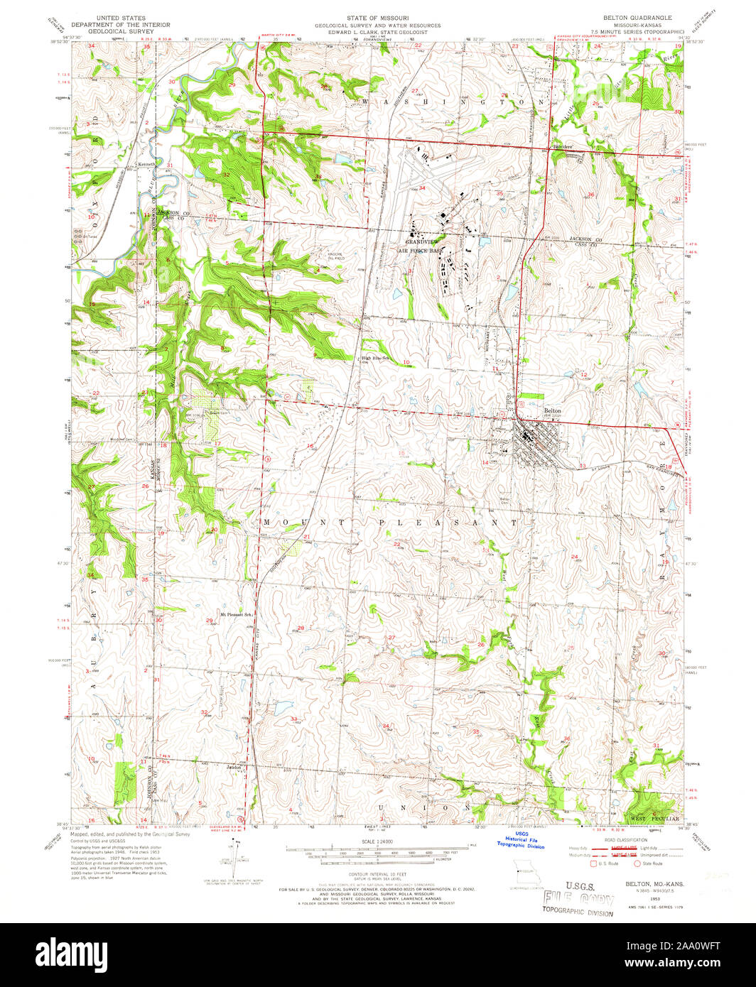Map of belton missouri hires stock photography and images Alamy