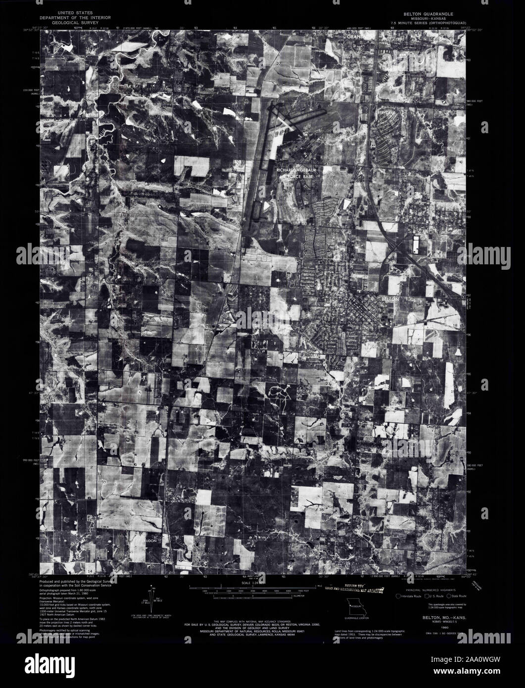 Map of belton missouri hires stock photography and images Alamy