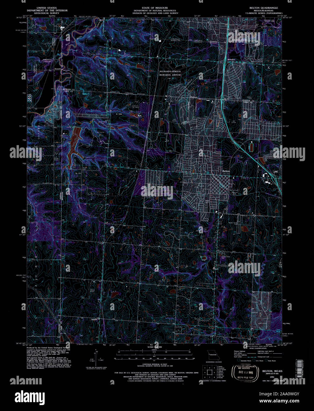 Map of belton missouri hires stock photography and images Alamy