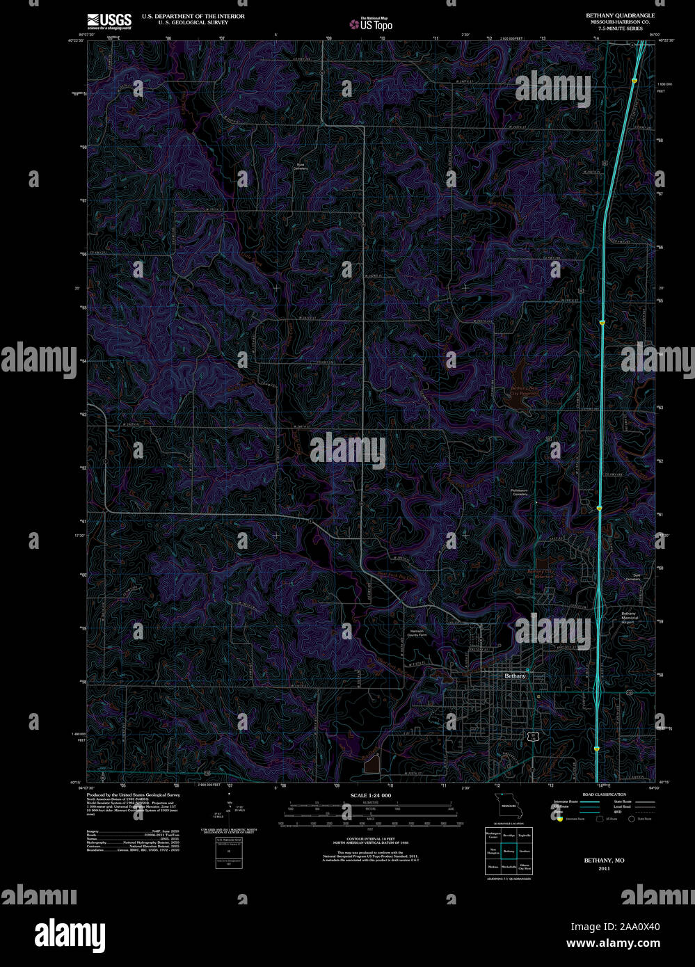 Bethany missouri map hires stock photography and images Alamy