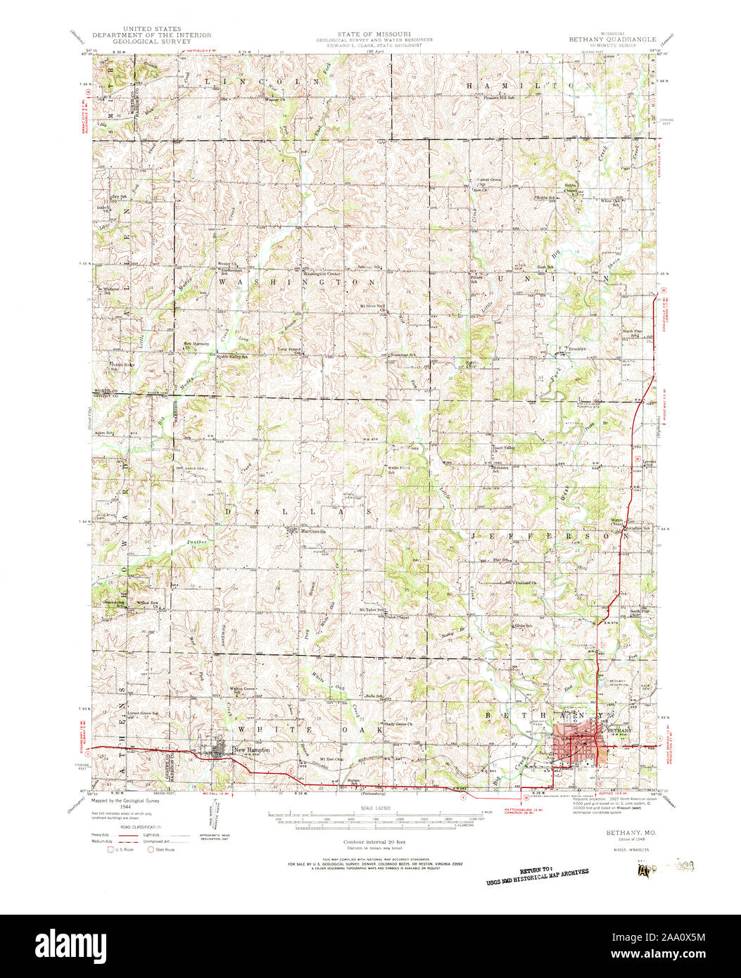Bethany missouri map Cut Out Stock Images & Pictures Alamy