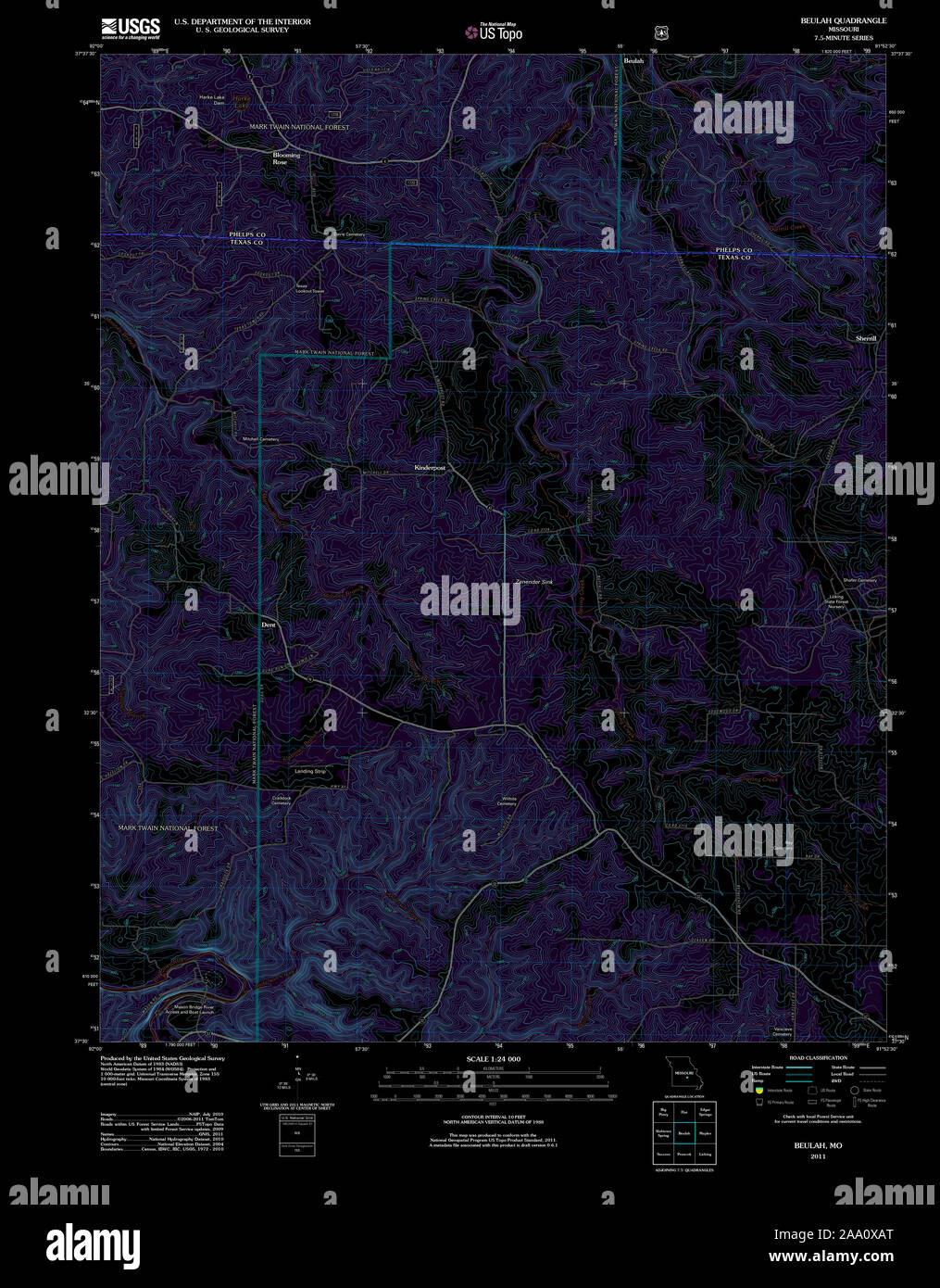 Map of beulah hires stock photography and images Alamy