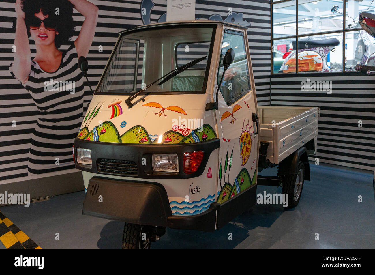 Ape, Italian for bee, 3 wheeled light commercial vehicle made by Piaggio in  Pontedera, Tuscany, Italy Stock Photo - Alamy