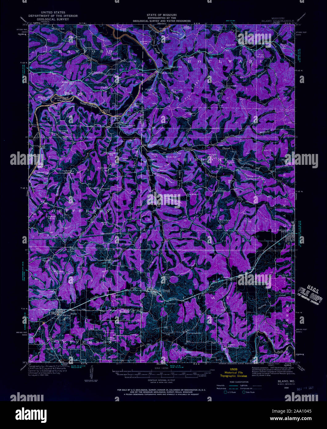 Map of bland missouri hires stock photography and images Alamy