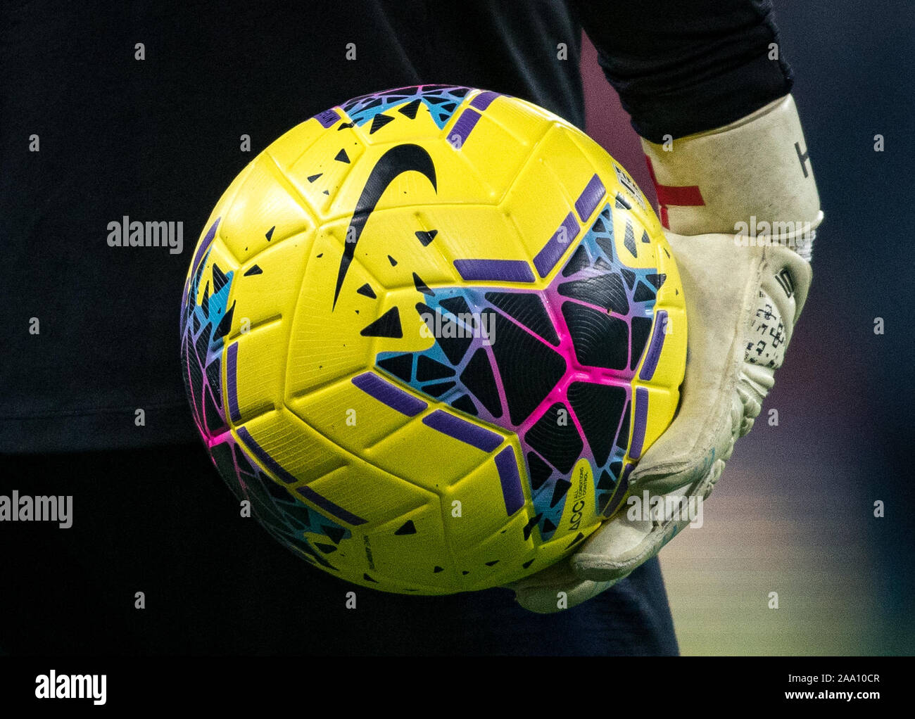 London, UK. 14th Nov, 2019. Nike football pre match during the UEFA Euro 2020 qualifier International match between England and Montenegro at Wembley Stadium, London, England on 14 November 2019. Photo by Andy Rowland. Credit: PRiME Media Images/Alamy Live News Stock Photo