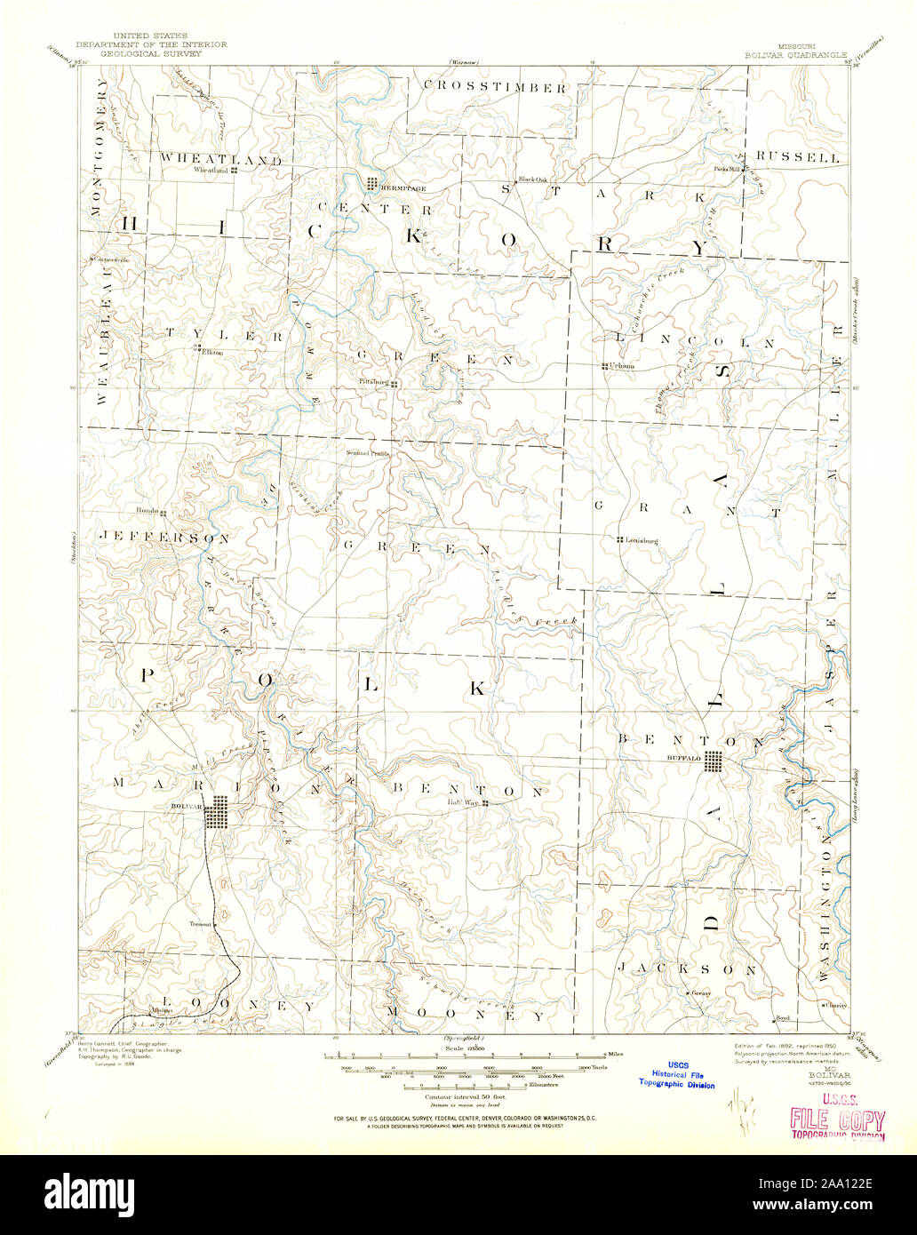 Map of bolivar missouri hires stock photography and images Alamy