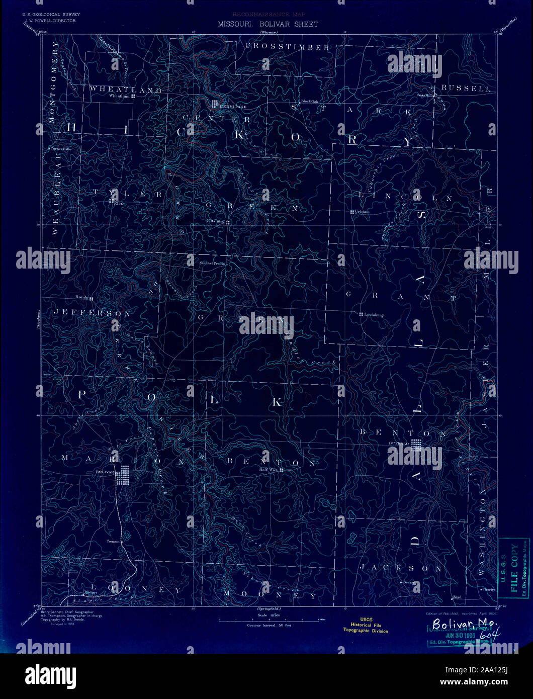 Map of bolivar missouri hires stock photography and images Alamy