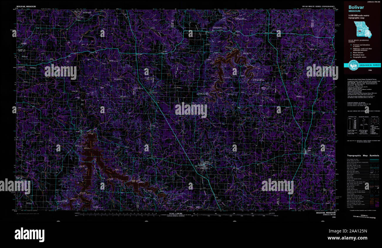 Bolivar missouri map hires stock photography and images Alamy