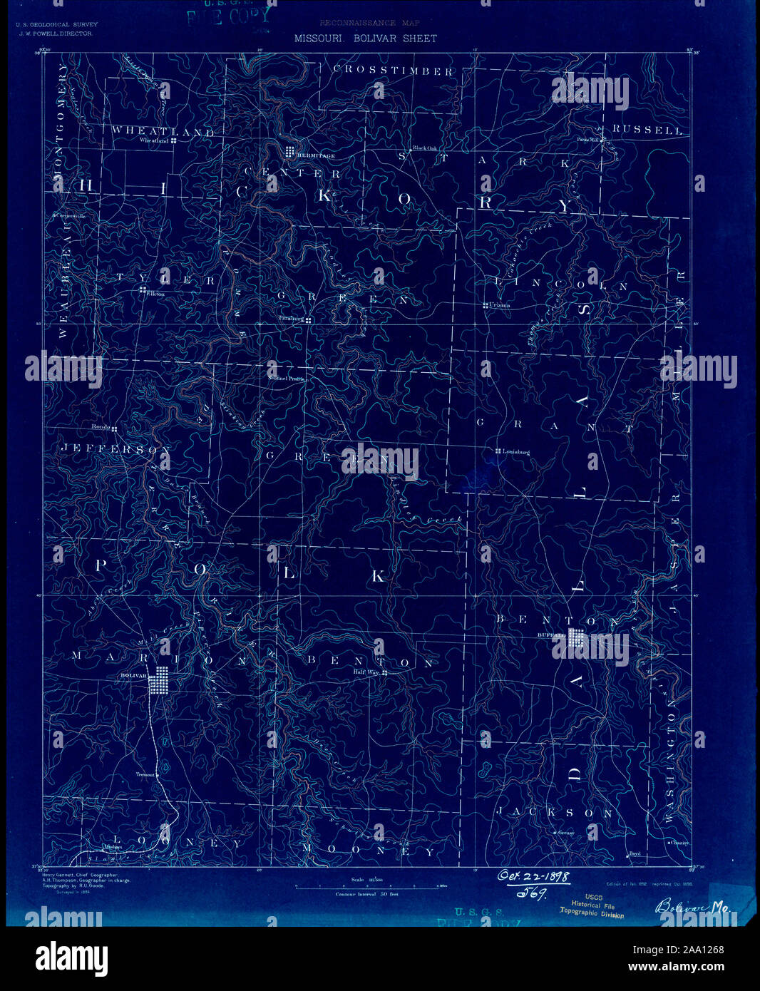 Map of bolivar missouri hires stock photography and images Alamy